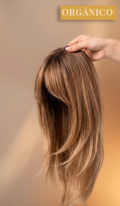 Peruca wig tamanho médio orgânica fibra premium