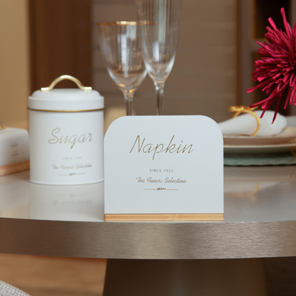 Napkin holder of Metal Olina Off-white 15cm