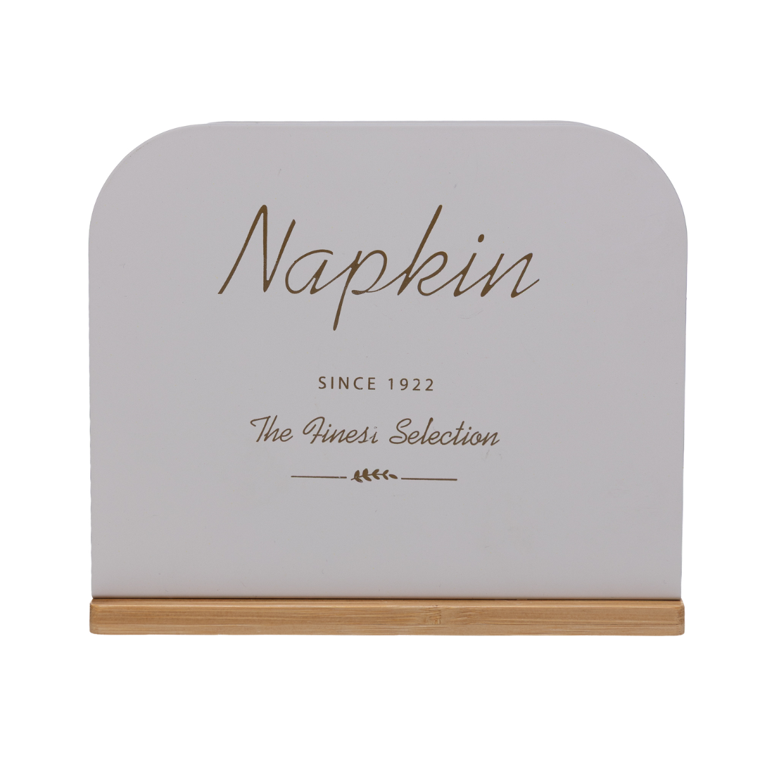 Napkin holder of Metal Olina Off-white 15cm