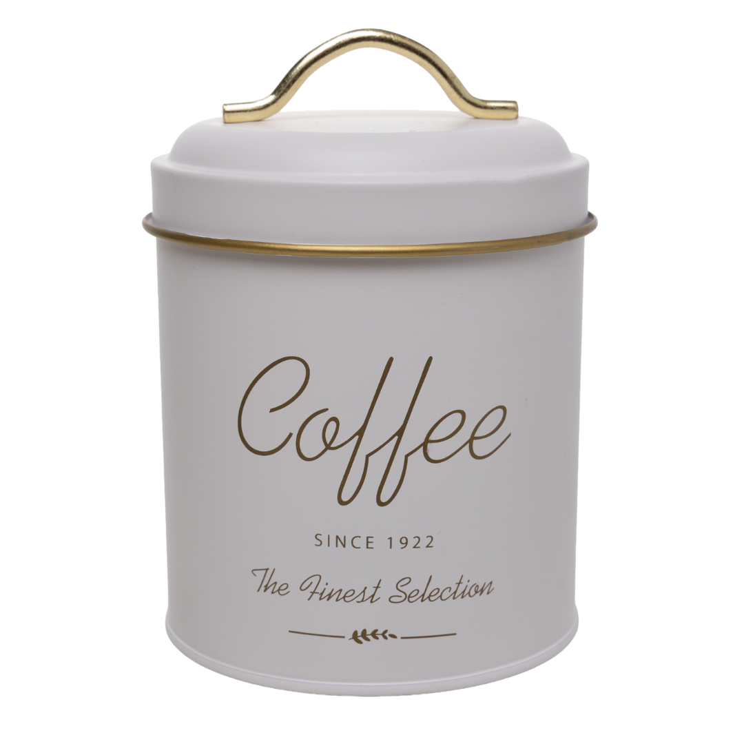 Canister Coffee of Metal Olina Off-white 16cm