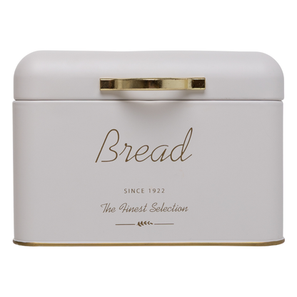 Bread box of Metal with handle Olina Off-white 18cm