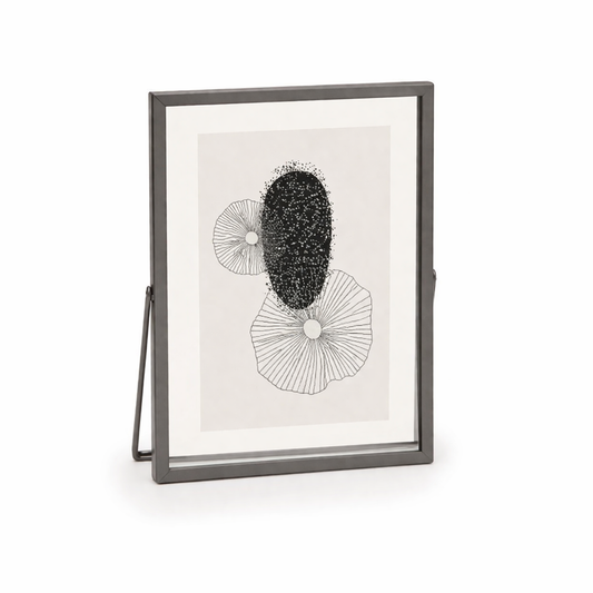 Picture frame in metal Gray 10x15cm