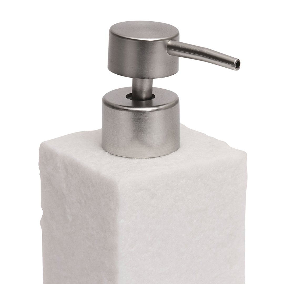 Liquid soap dispenser Polyresin White with metal pump
