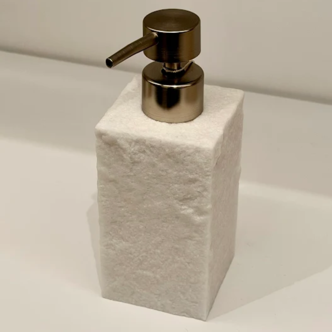 Liquid soap dispenser Polyresin White with metal pump