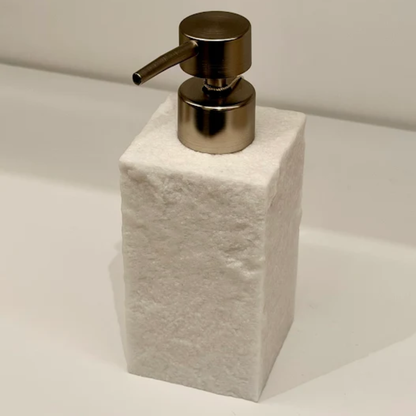 Liquid soap dispenser Polyresin White with metal pump