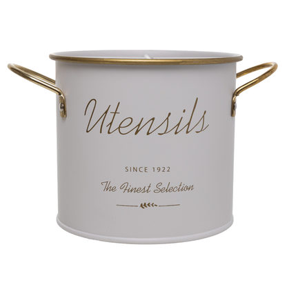 Utensil holder of Metal Olina Off-white 13,5cm