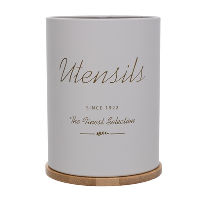 Utensil holder of Metal Olina Off-white 13cm