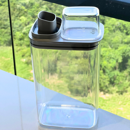 Airtight dispenser container Flow Black 2,3 Liters