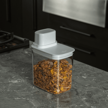 Airtight container with measuring lid Drop White 1,5L