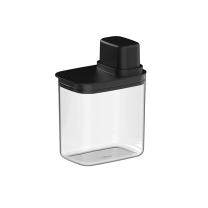 Airtight container with measuring lid Drop Black 1,5L