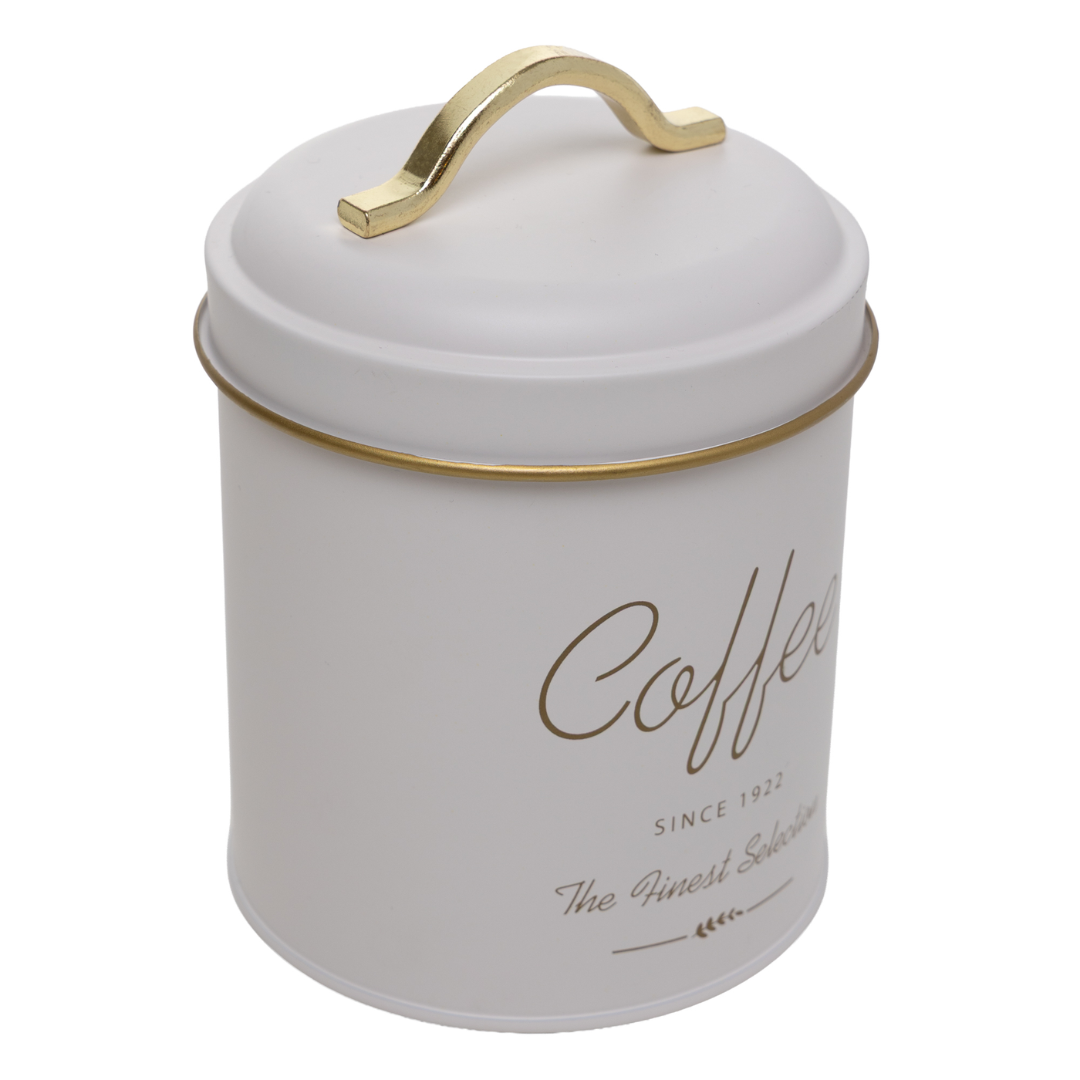 Canister Coffee of Metal Olina Off-white 16cm