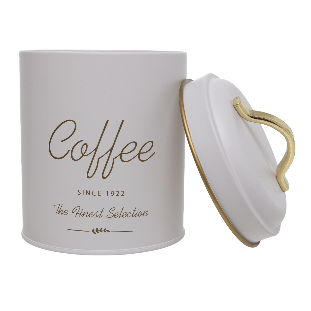 Canister Coffee of Metal Olina Off-white 16cm