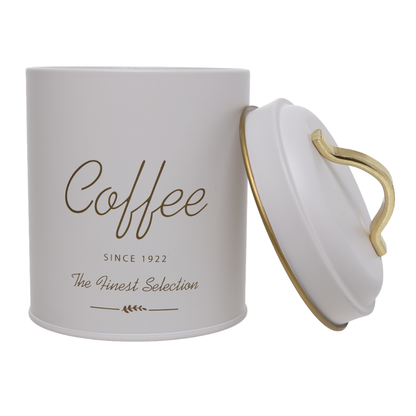 Canister Coffee of Metal Olina Off-white 16cm