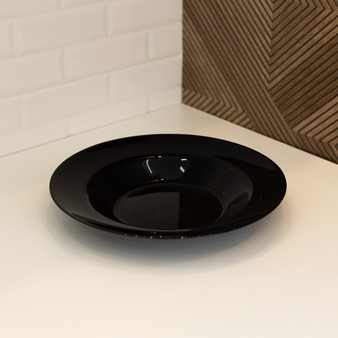 Pasta plate Opalino Friends Time Black 28cm
