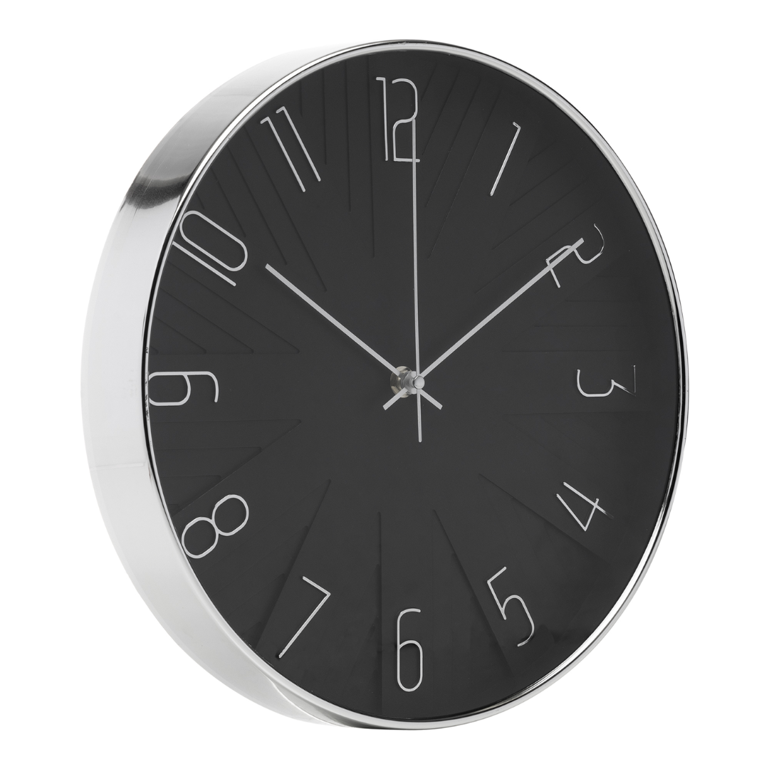 Wall clock Plastic Modern Black 30,5cm