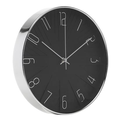Wall clock Plastic Modern Black 30,5cm