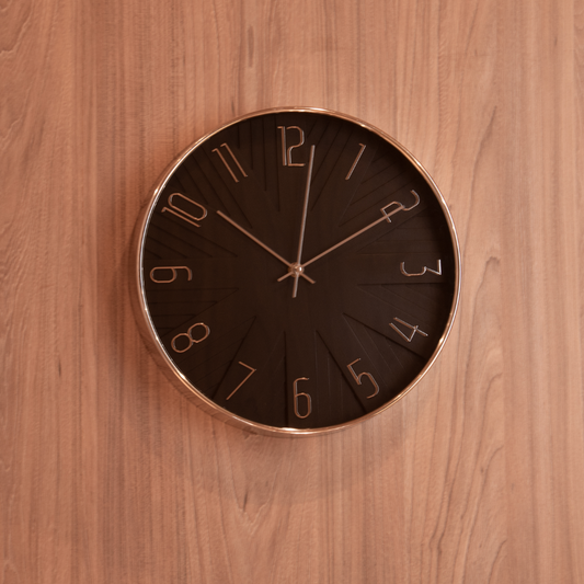 Wall clock Plastic Modern Black 30,5cm