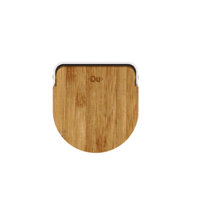Salt shaker Lume Beige with lid of Bamboo Beige 500g