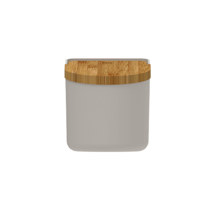 Salt shaker Lume Beige with lid of Bamboo Beige 500g