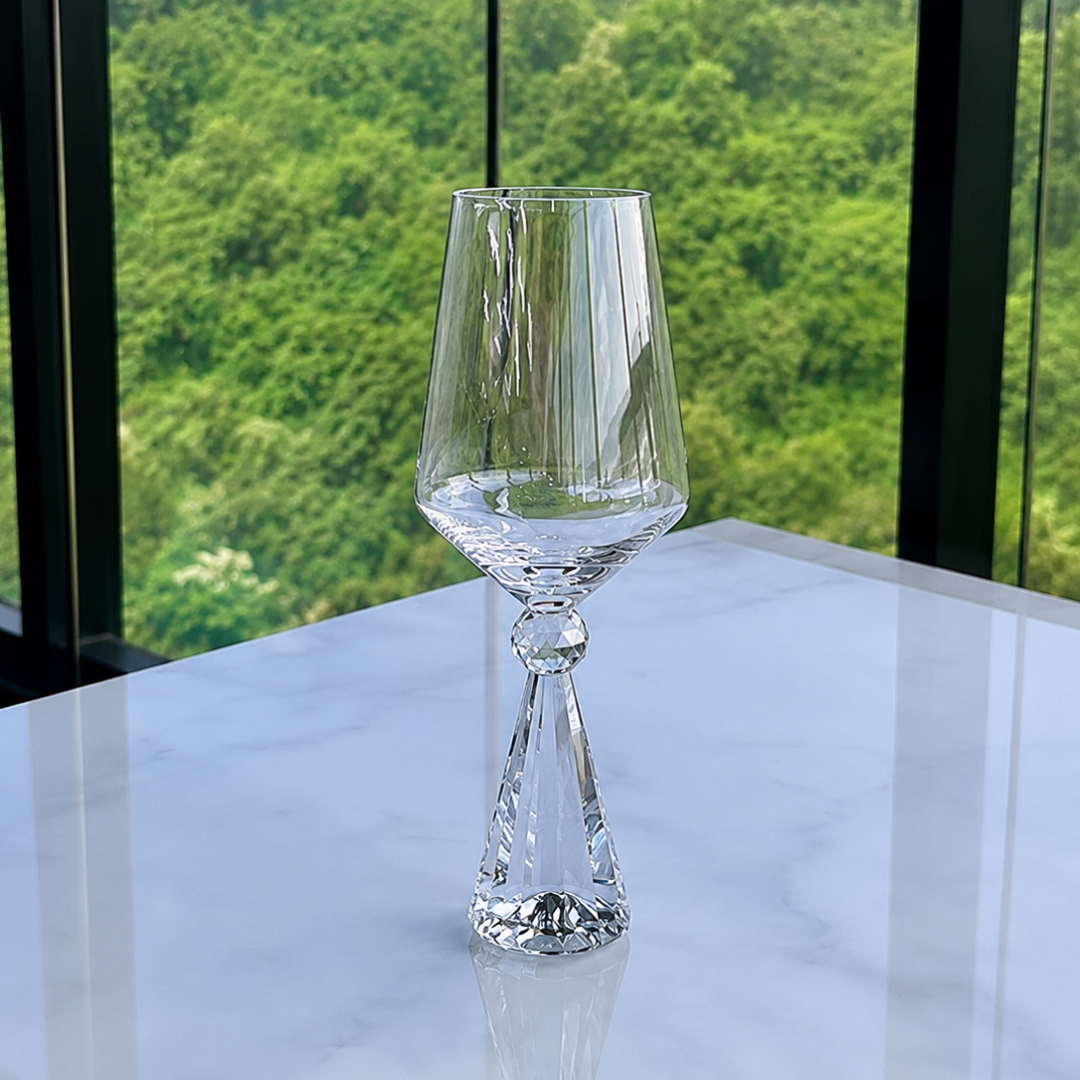 Set of 6 wine glasses Crystal base for wine Clear 595ml
