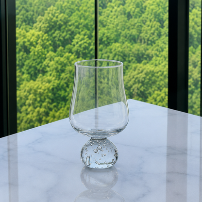 Set of 6 wine glasses Sphere base for wine Clear 440ml