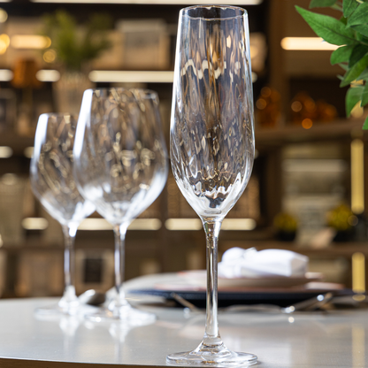 Set of 6 wine glasses for champagne Crex Optic Crystal 270ml