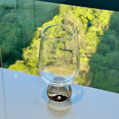 Set of 6 wine glasses Sphere base for wine Amber 540ml