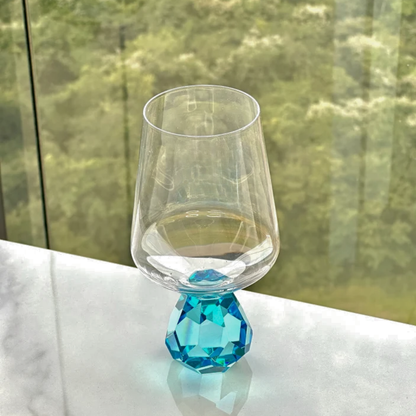 Wine glass of Glass for wine with base Diamond Blue 500ml