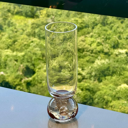 Set of 6 wine glasses Sphere base for champagne Amber 250ml