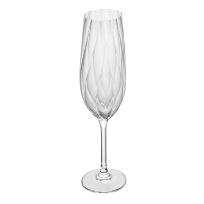 Set of 6 wine glasses for champagne Crex Optic Crystal 270ml