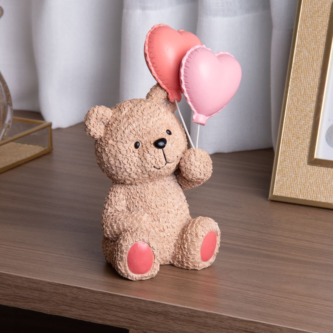 Decorative figurine Bear with balloons Teddy Charm in resin 20cm