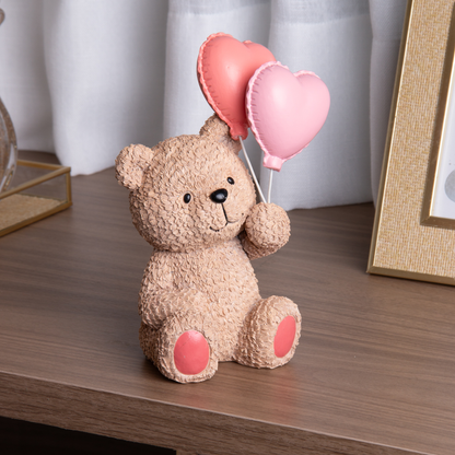 Decorative figurine Bear with balloons Teddy Charm in resin 20cm