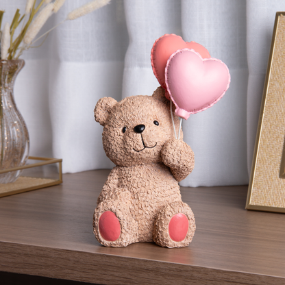 Decorative figurine Bear with balloons Teddy Charm in resin 20cm