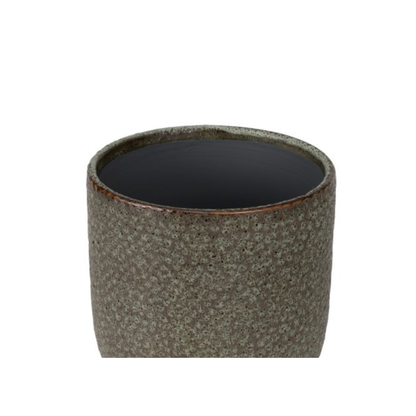 Planter Rustic in Ceramic Moss green 22cm