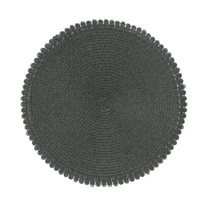 Individual round placemat Vernon Forest green 38cm