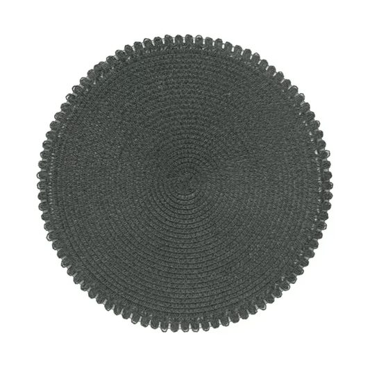 Individual round placemat Vernon Forest green 38cm