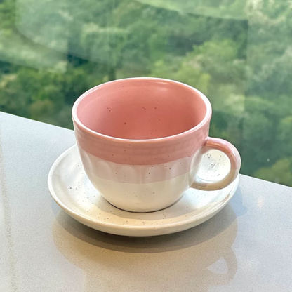 Set of 4 cups of Tea with Píres Ceramic Ombre Pink 210ml