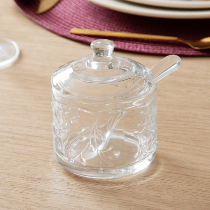 Sugar bowl with spoon of Crystal New Butterfly 10,5cm