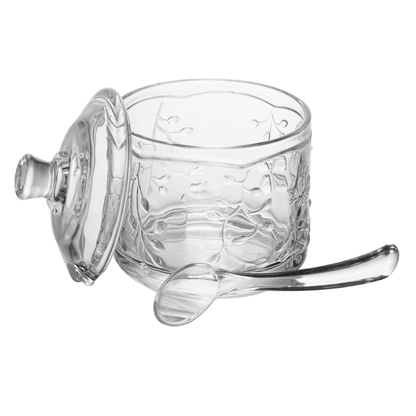 Sugar bowl with spoon of Crystal New Butterfly 10,5cm