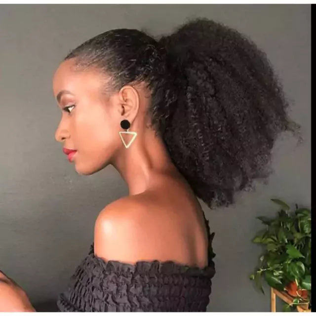 Rabo de Cavalo Coque puff crespo cabelo natural