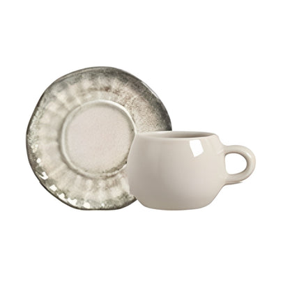 Set of 6 cups of Coffee with saucer Agata Green 100ml