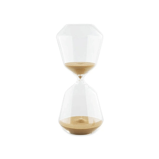 Hourglass in glass 20 x 8 cm Mustard yellow