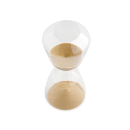 Hourglass in glass 20 x 8 cm Mustard yellow