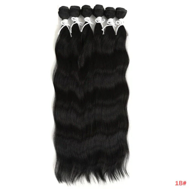 Cabelo ondulado para entrelace orgânico com 6 unidades