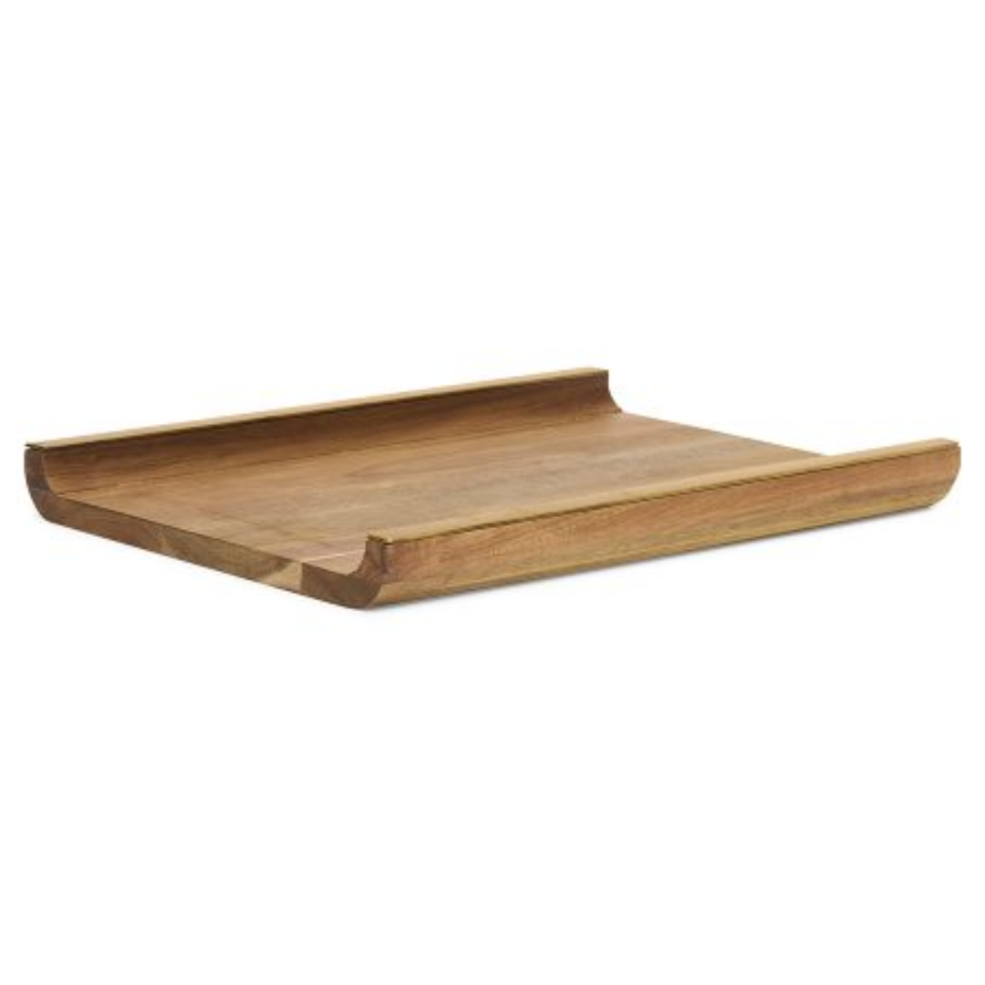 Wooden tray and Metal Brown 45,5cm