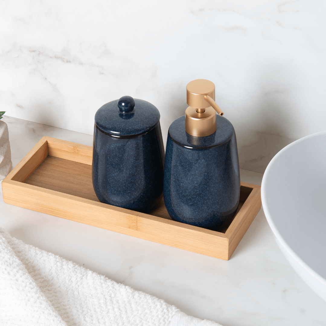Rectangular tray in bamboo Nature 28cm