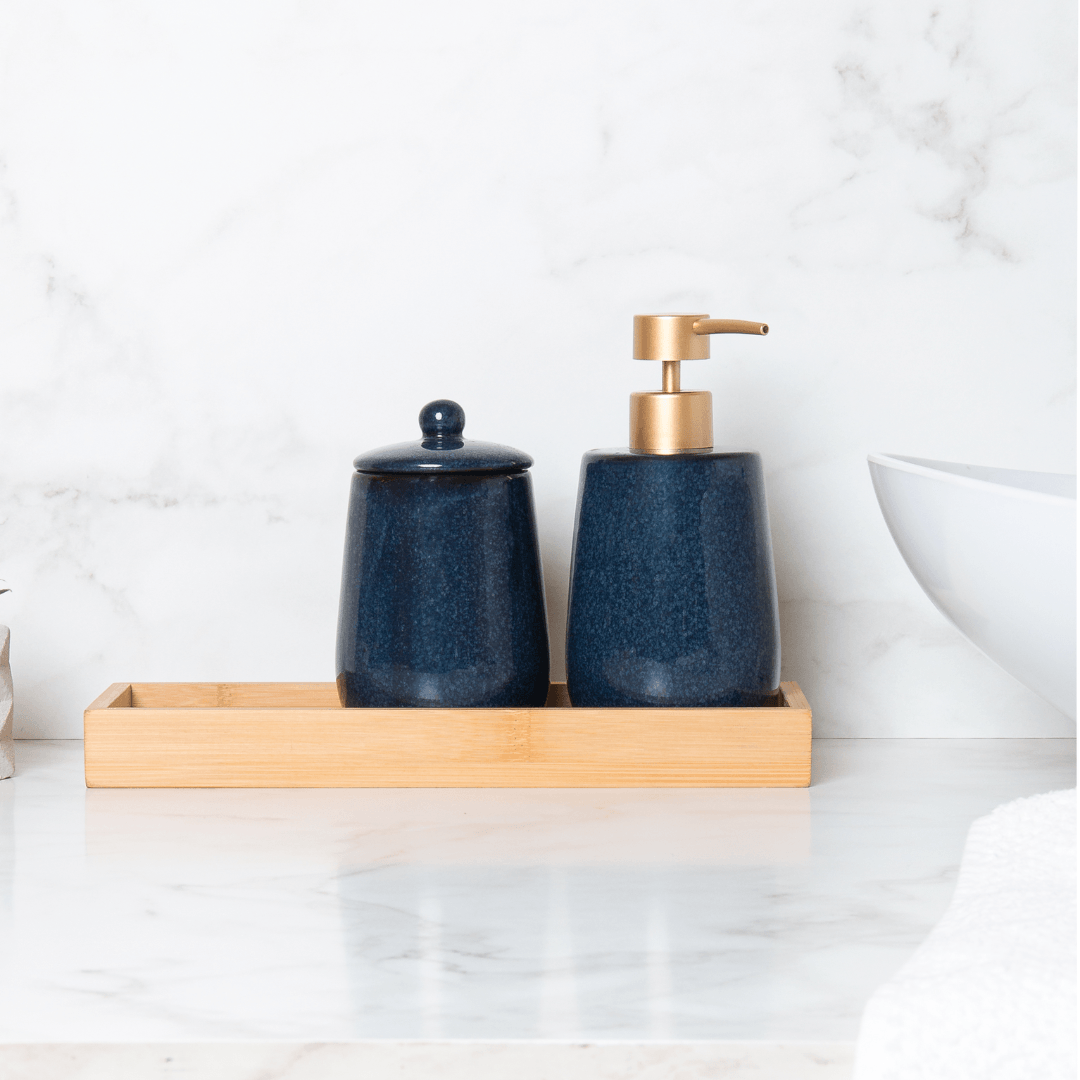 Rectangular tray in bamboo Nature 28cm