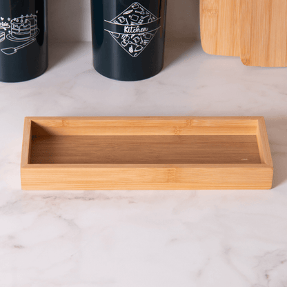 Rectangular tray in bamboo Nature 28cm