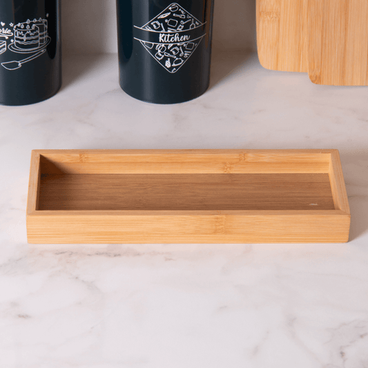 Rectangular tray in bamboo Nature 28cm
