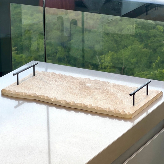 Tray Rustic in metal and Wood 40cm